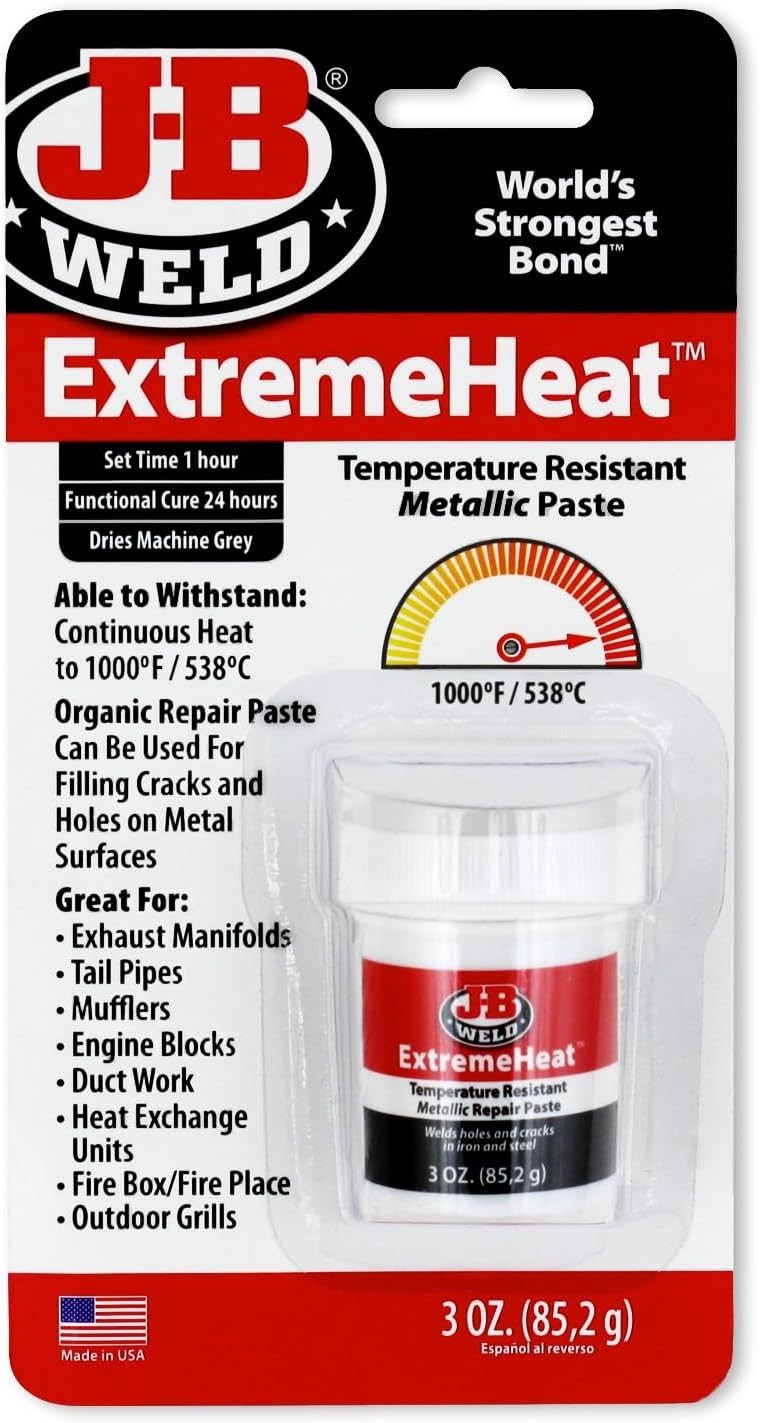 Versatile 3 oz Metallic Paste – Non-Flammable & Heat Resistant for Metal Repairs