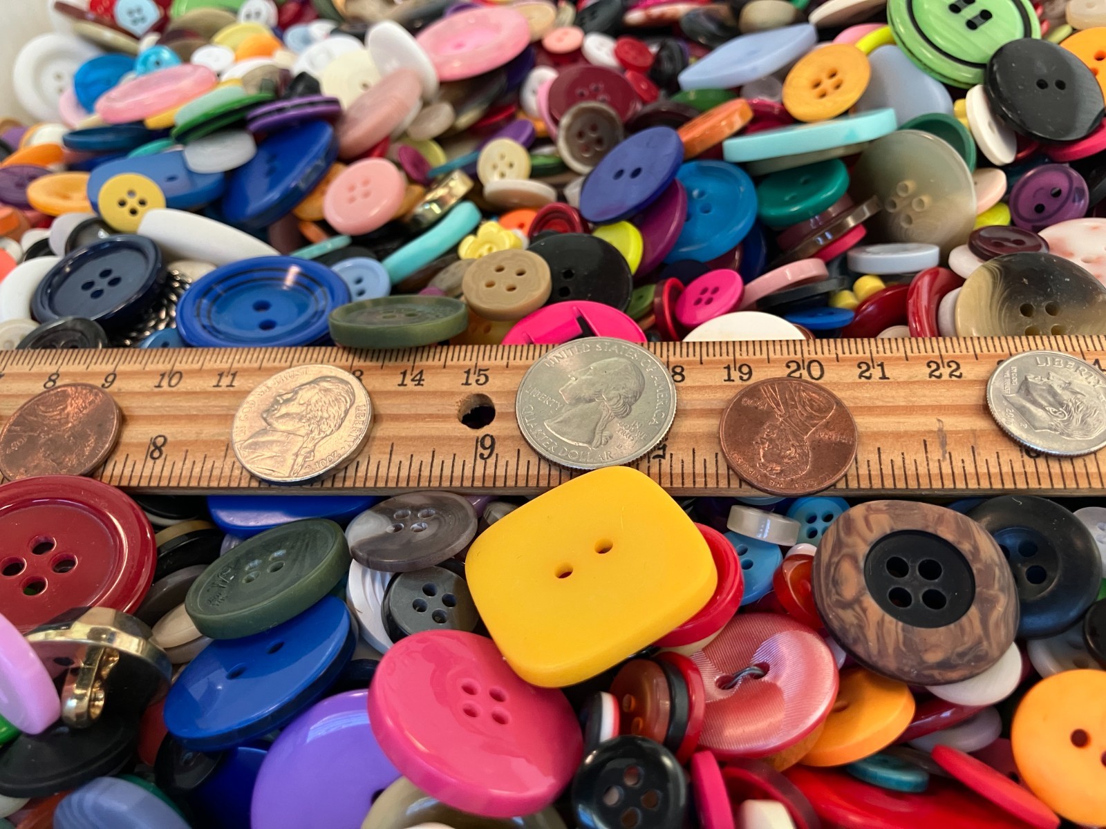 200 New Buttons assorted mixed color and sizes bulk Mixed Button lot MX1