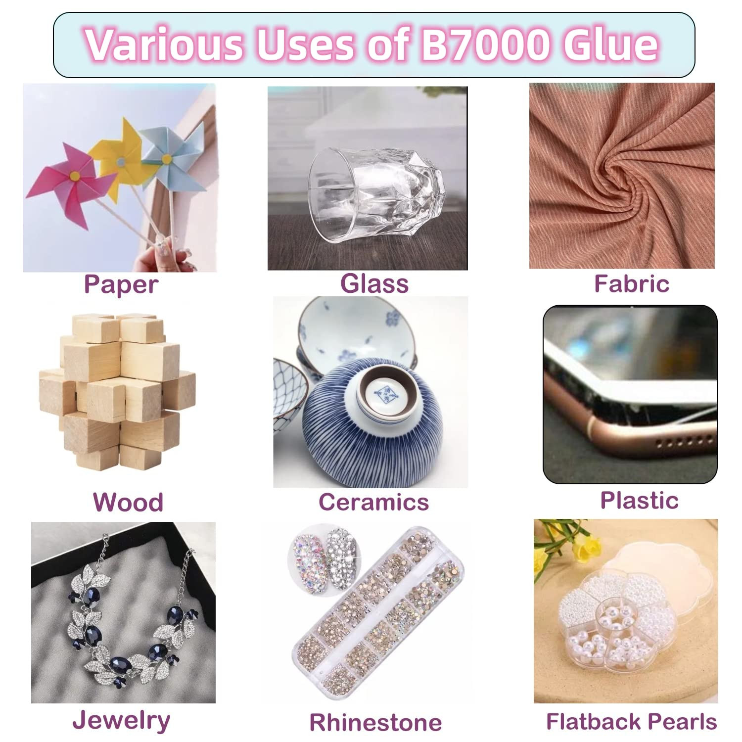 B7000 15Ml Clear Acrylic Super Glue, Gel, Waterproof, Flexible, Anti-Vibration,