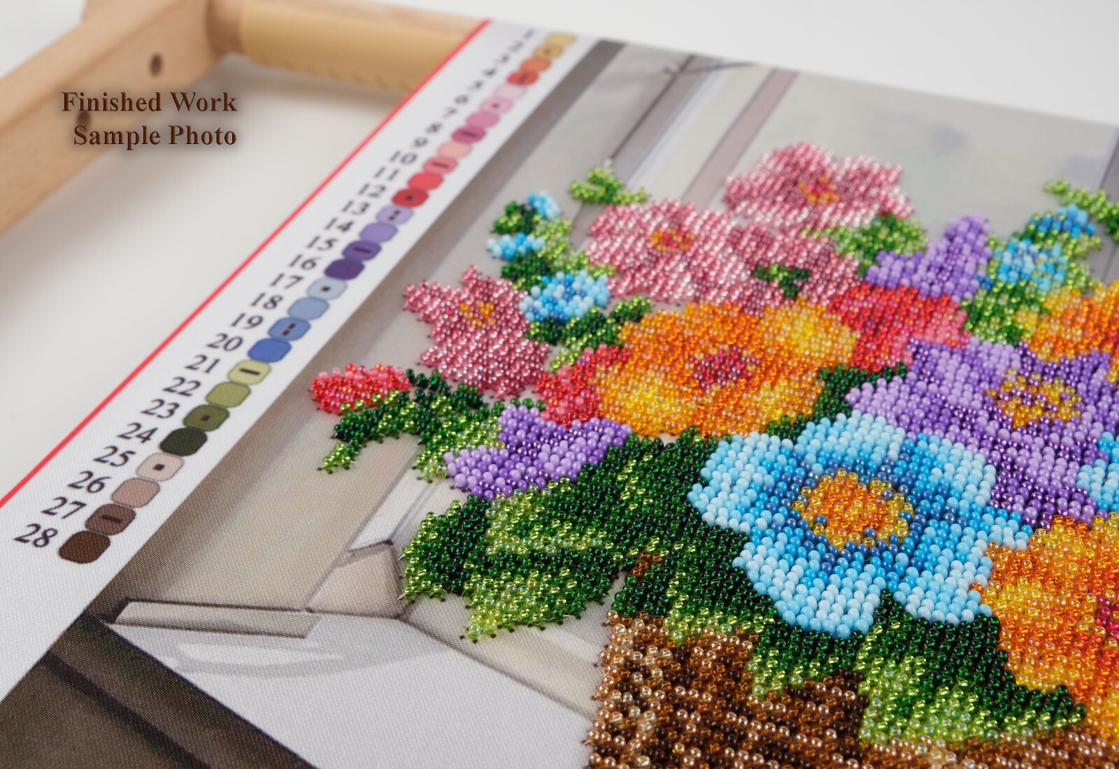 Bead Embroidery Kit Summer Flowers DA-2116 AllAboutEmbroidryUA Beaded Cross Stit