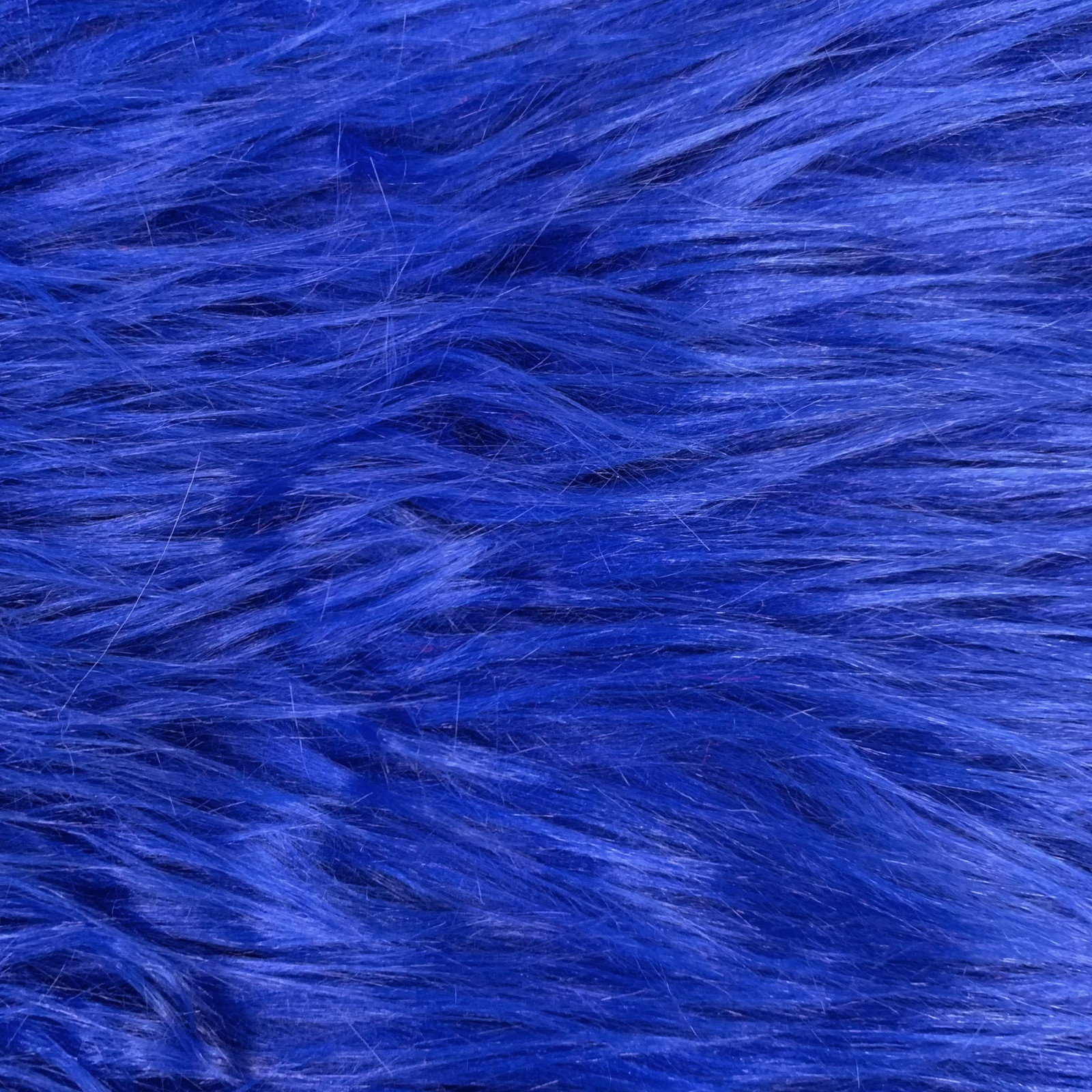 Eden ROYAL BLUE Shaggy Long Pile Soft Faux Fur Fabric for Fursuit, Cosplay Cost