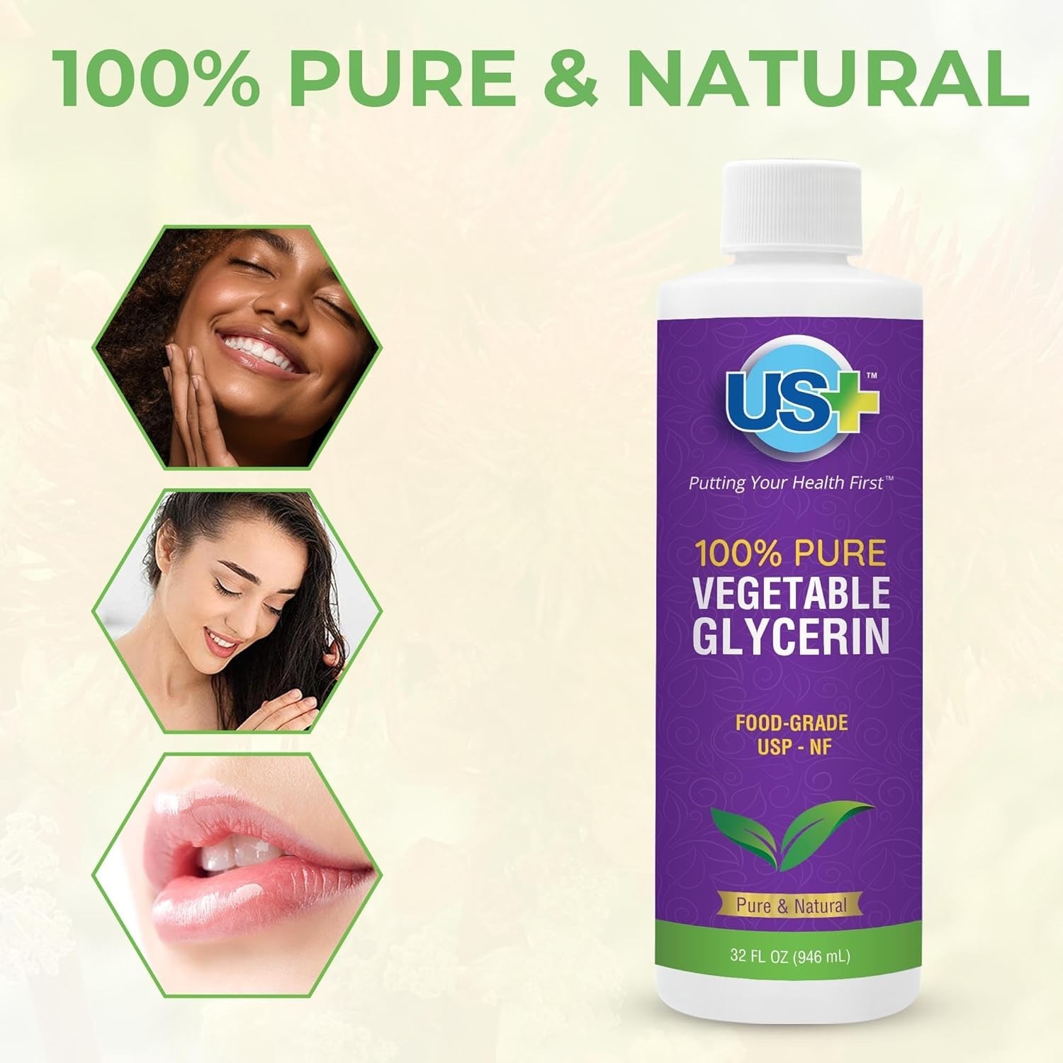 Vegetable Glycerin 32oz 100 Percent Pure USP Food Grade Moisturizer Skin Hair
