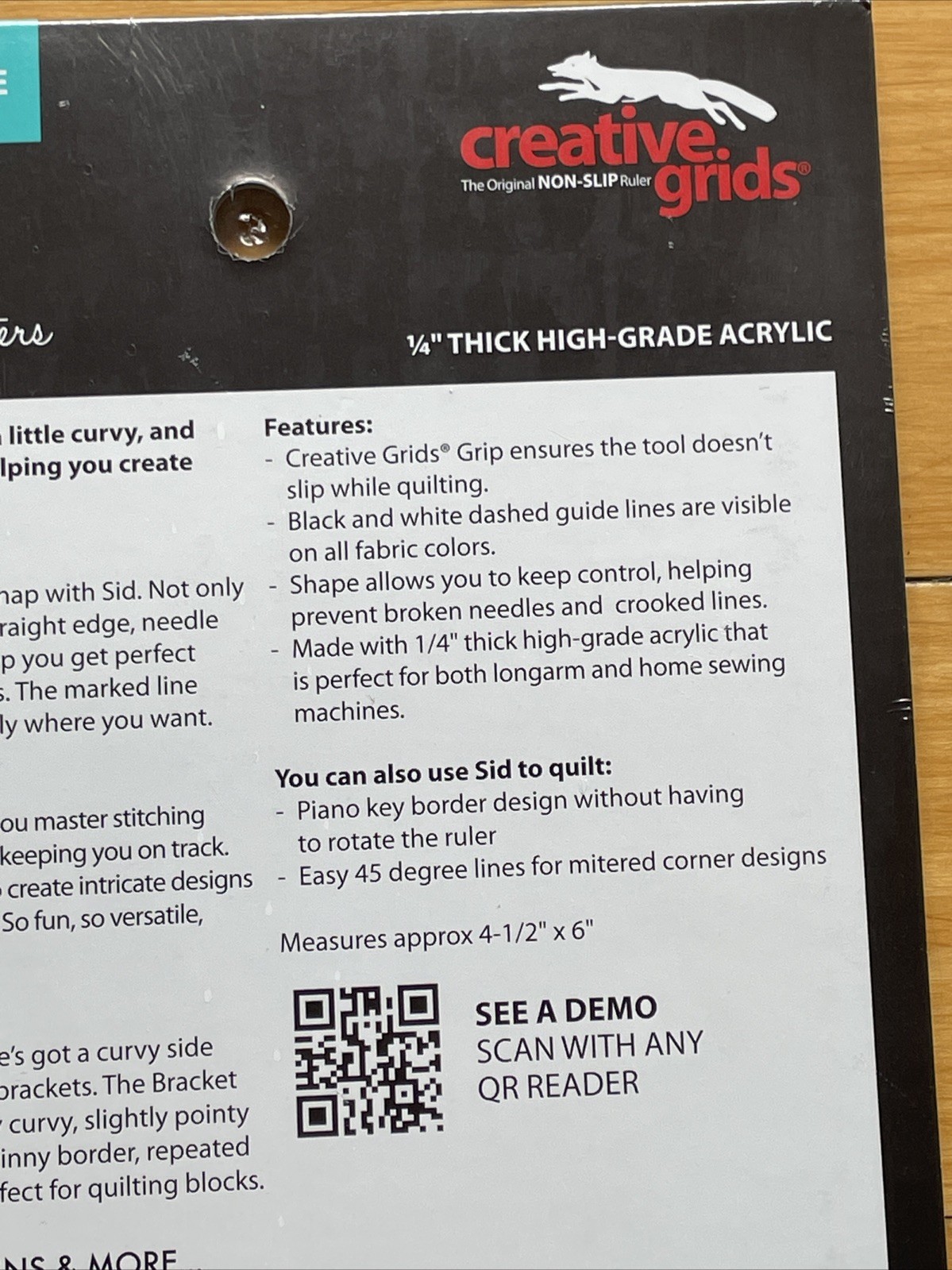 Creative Grids Non-Slip Machine Quilting Tool – Sid By Angela Walters