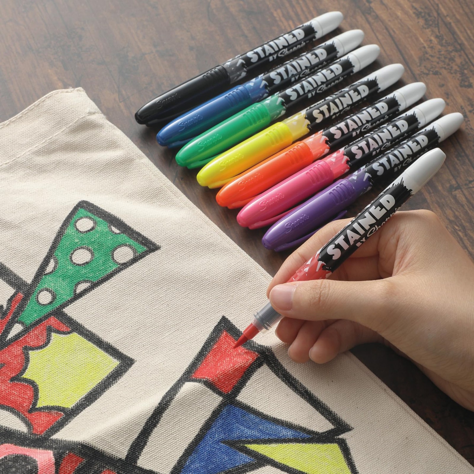 Sharpie Stained Fabric Markers, 8 Count (Pack of 1), Assorted Colors(Fabric)