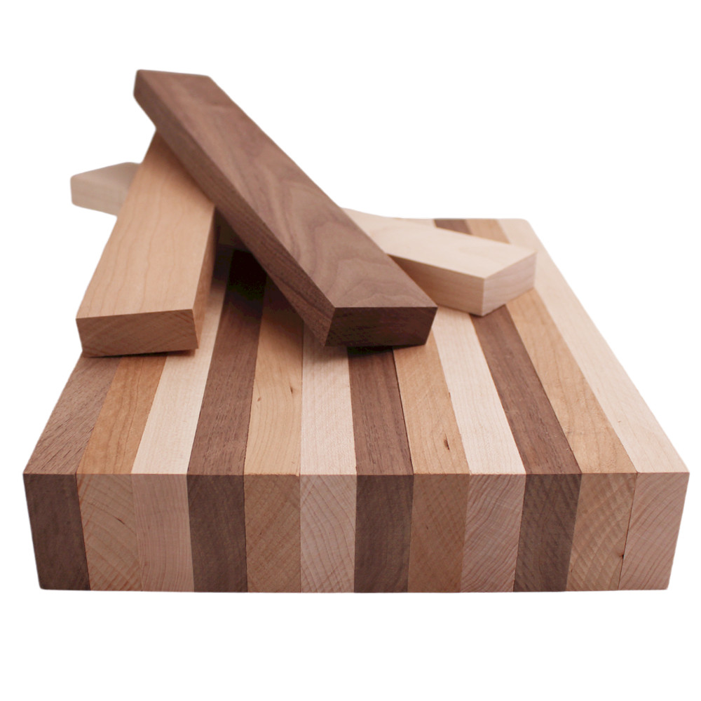 Domestic Variety Pack 5 Walnut, 5 Maple and 5 Cherry Boards – 3/4″ x 2″ (15Pcs)