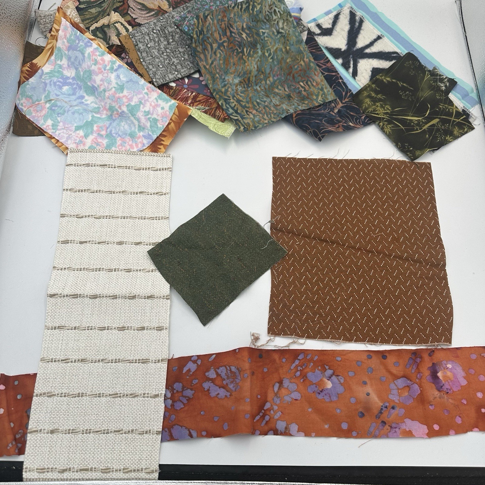 Slow Stitch Novelty Fabric Scraps Junk Journal Scrapbooks Crafts Quilts – Scraps