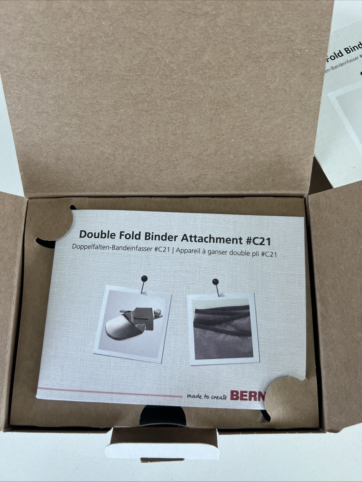 Bernina Double Fold Binder Attachment #C21 10/36 mm 103786.70.00 for L890