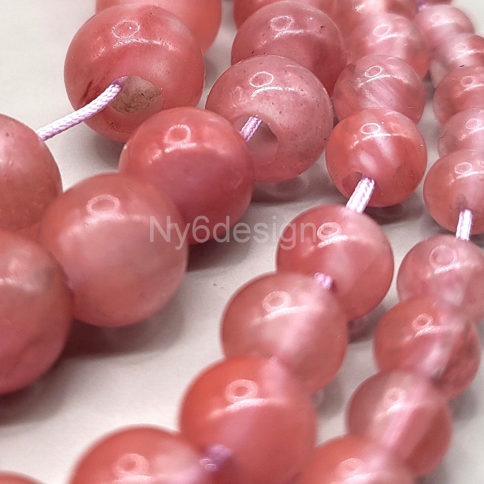 Natural Genuine Large Hole Loose Round Gemstone Stone Beads Big Hole Gem for DIY