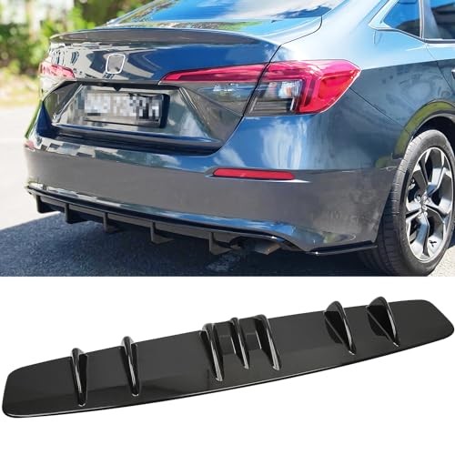 33″ Rear Diffuser Universal Rear Bumper Diffuser Lip Shark Fin | 33inch Black