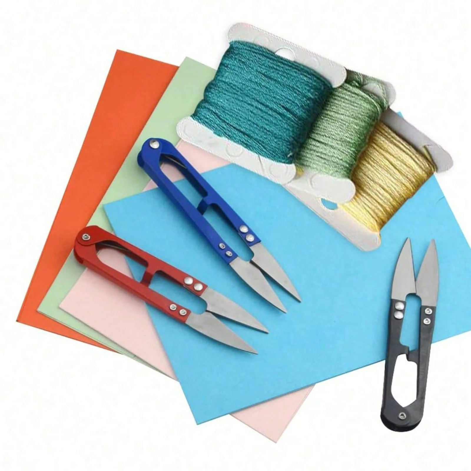 5Pcs Sewing Scissors Small Set Thread Snips U Shape Yarn Snipper for Cutter Tool