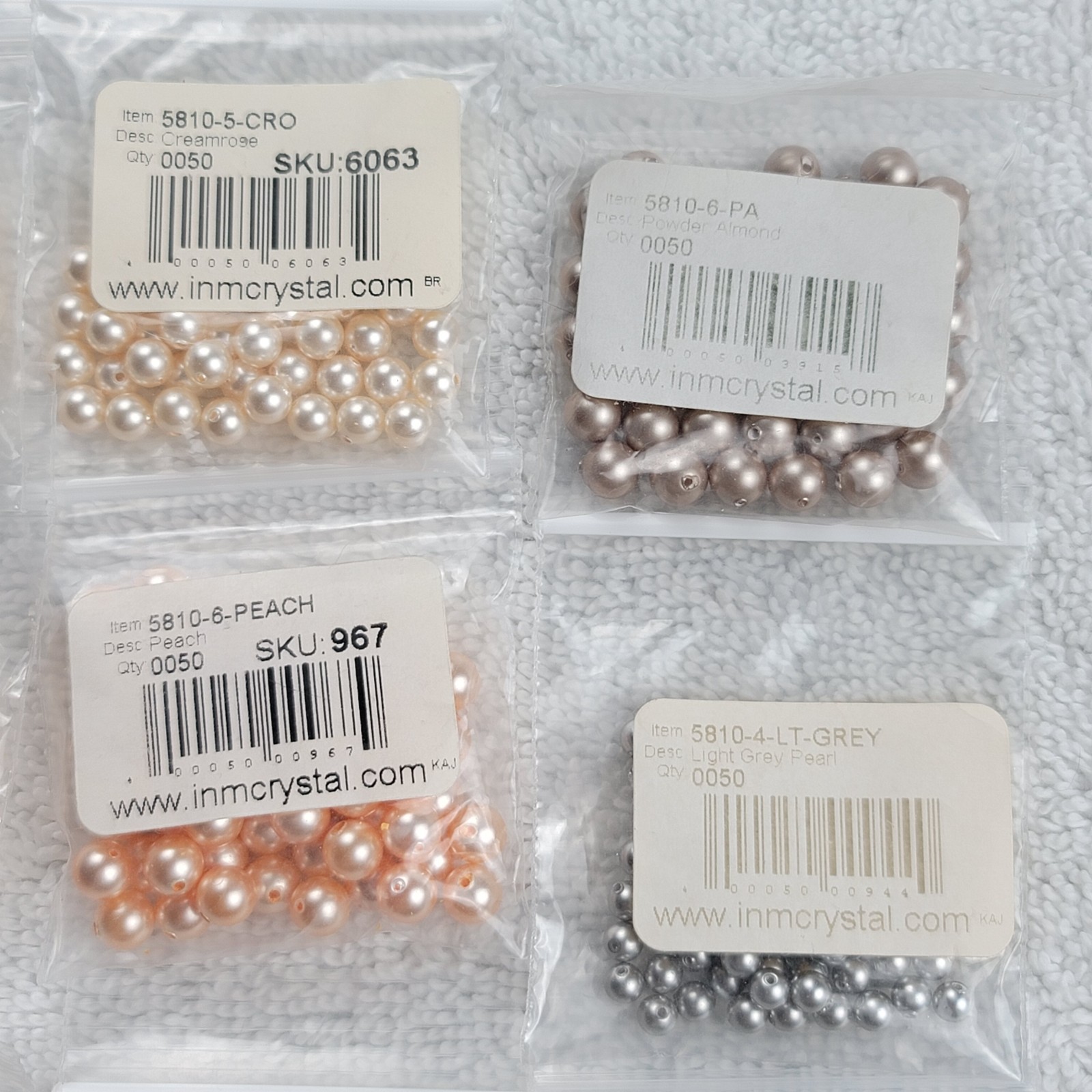 Crystal Pearl Bead Lot 32 bags 5810 5821 Rosaline Creamrose Platinum/Mixed Qty