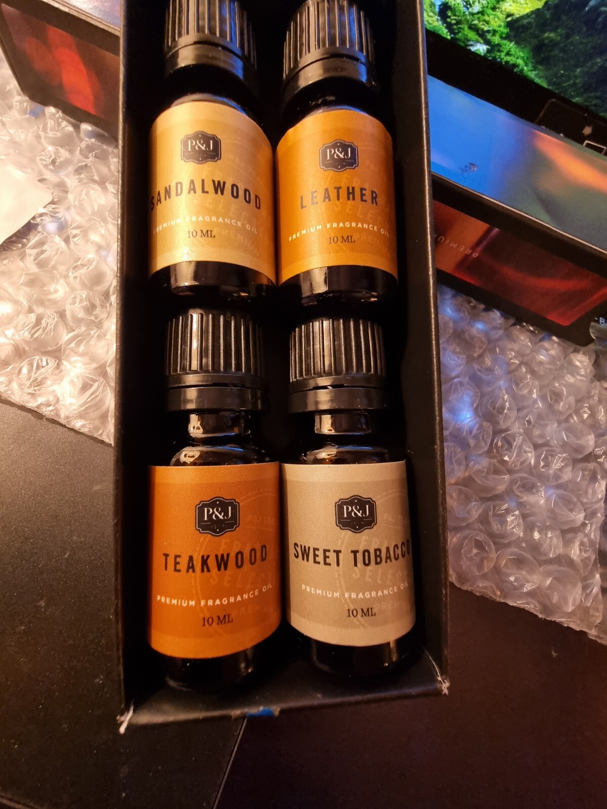 P&J Trading Fragrance Oil Gentlemen’s Set | Leather, Sweet Tobacco, Teakwood NEW