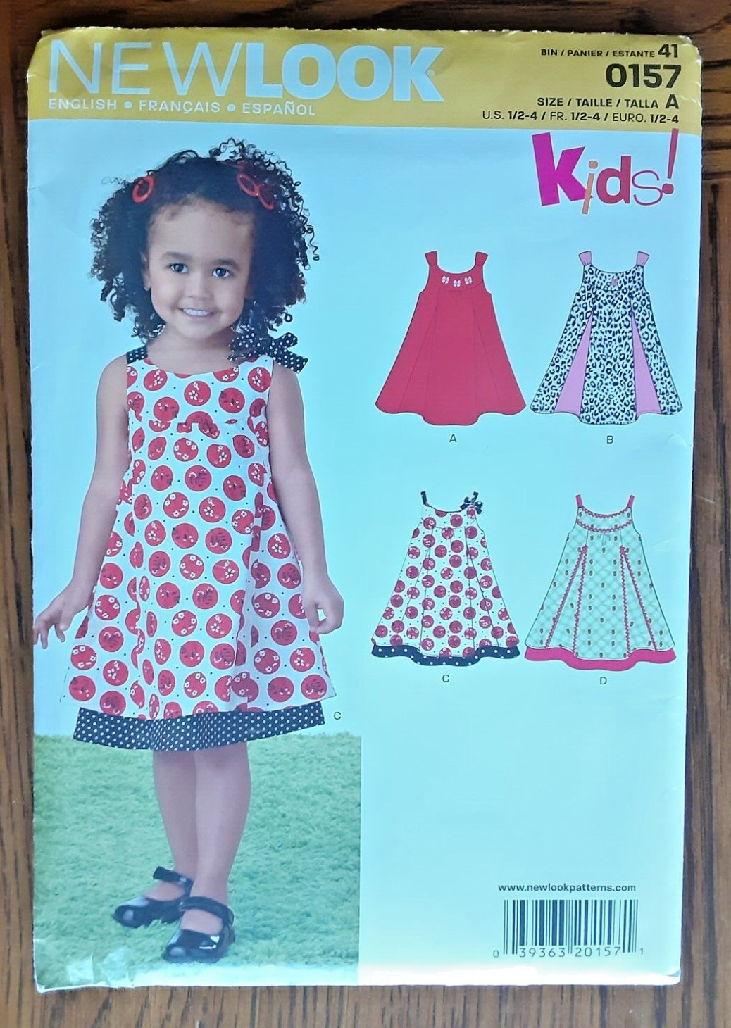 Simplicity New Look Pattern 0157 Toddler Dress Sewing Craft Project 157 (H)