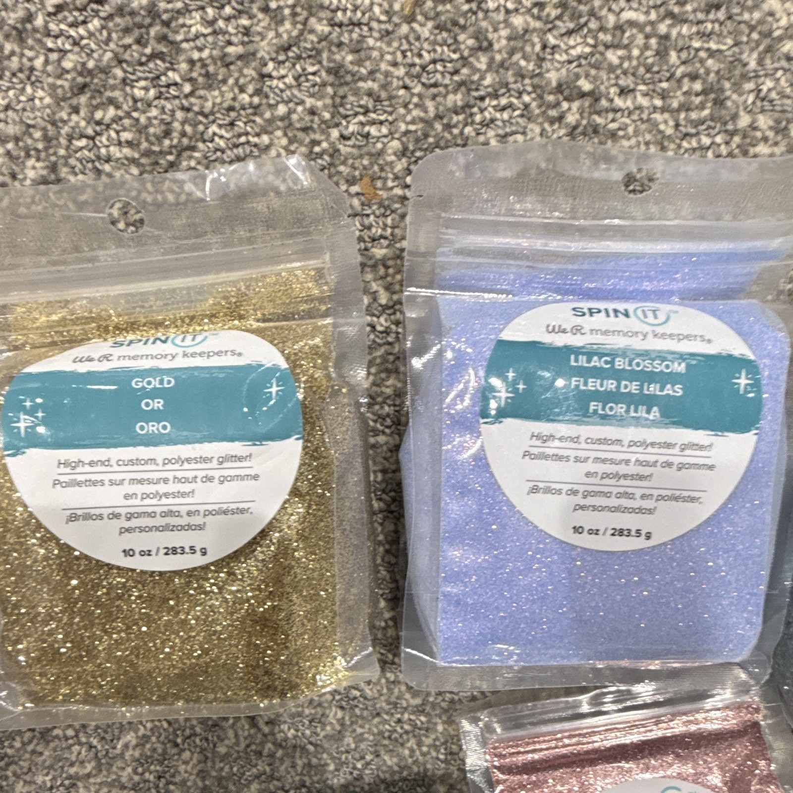 7 We R Memory Keepers Spin It Craft Glitter Lot of 6 Multicolor Assorted