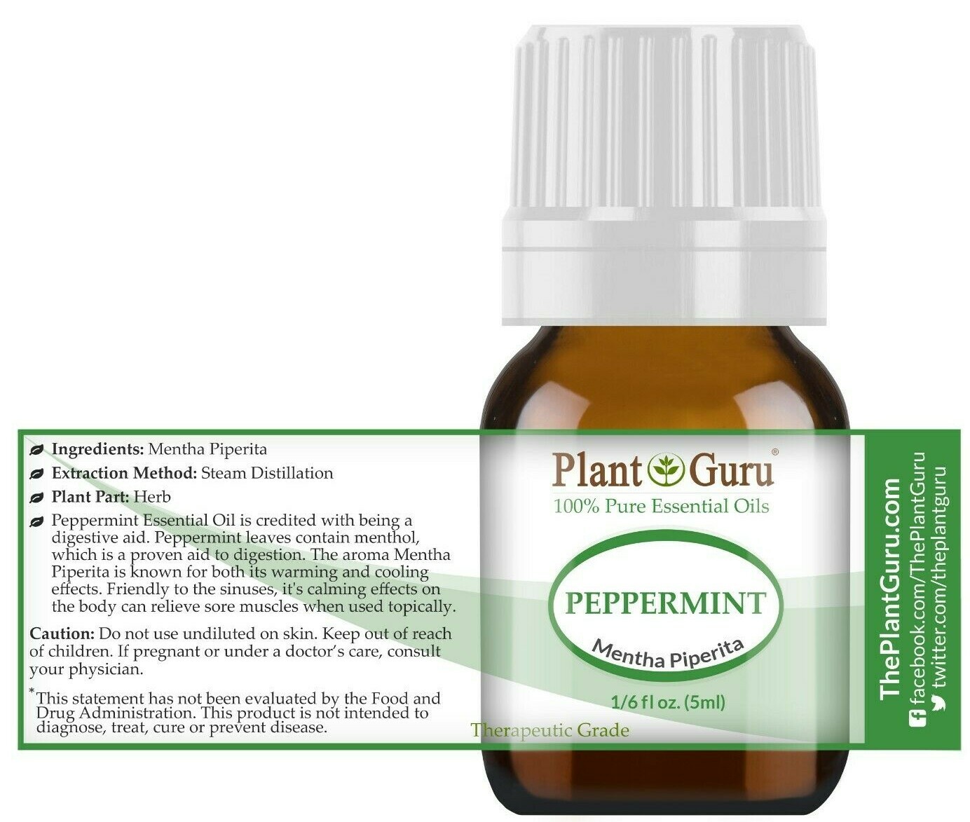 Essential Oil Set 6 – 5 ml. 100% Pure Natural Therapeutic Grade Oils Lot