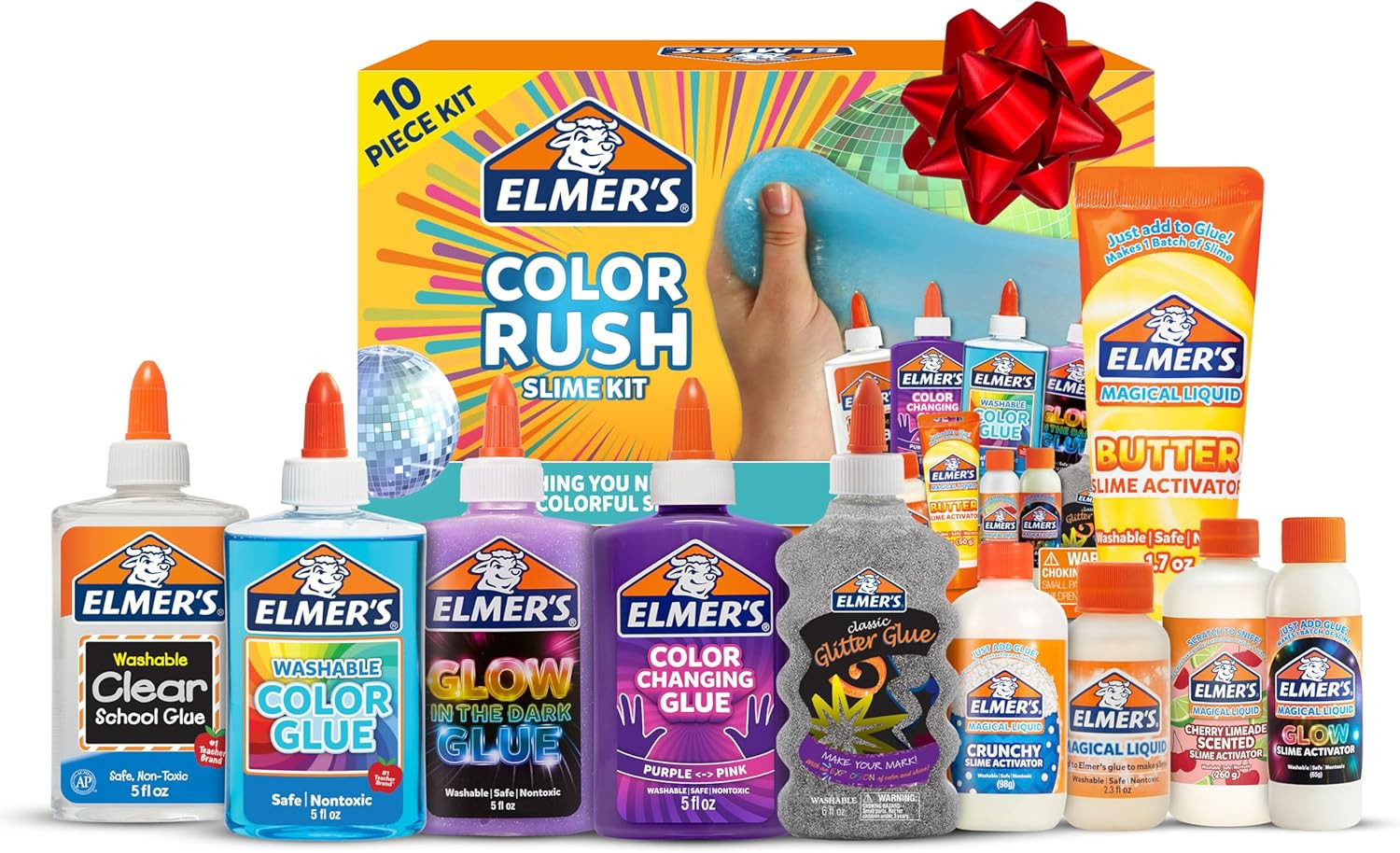 Color Rush Slime Kit, Includes Liquid Glue, Activator, Makes Color Changing, Glo