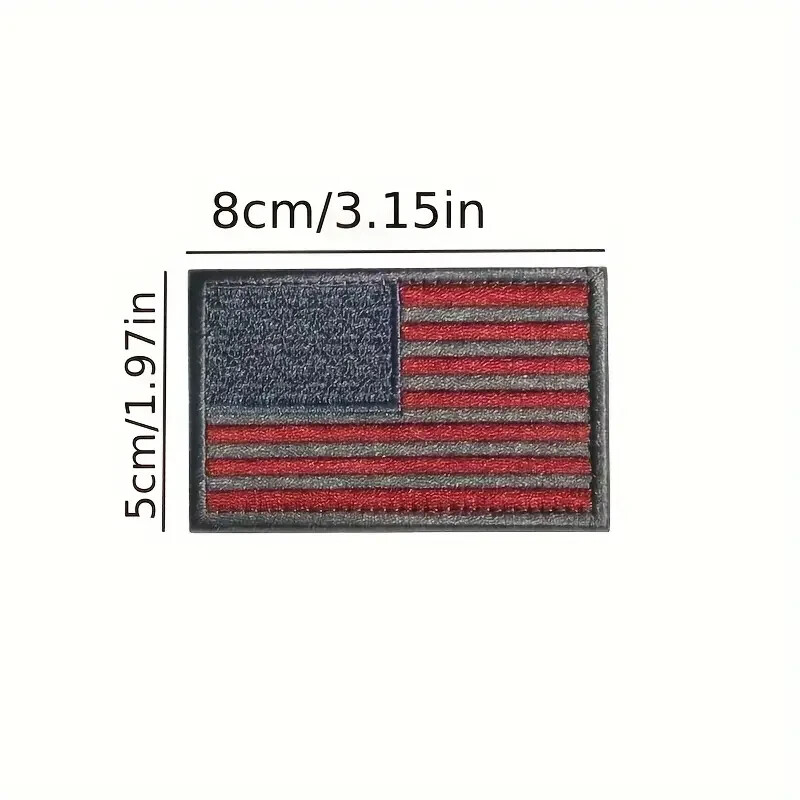 USA Flag Patch 3”X 2” Hook & Loop Military Tactical Patriotic For Hat Bag Vest