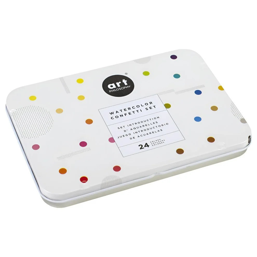 Prima Marketing Art Philosophy Watercolor Confetti Set – Vibrant Colors Kit