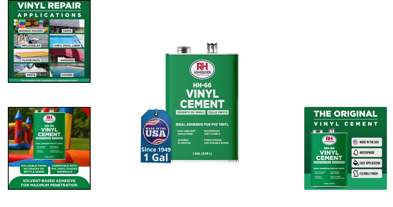 1 Gallon HH-66 Vinyl Cement – Fast-Drying, Flexible Adhesive for PVC and Vinyl
