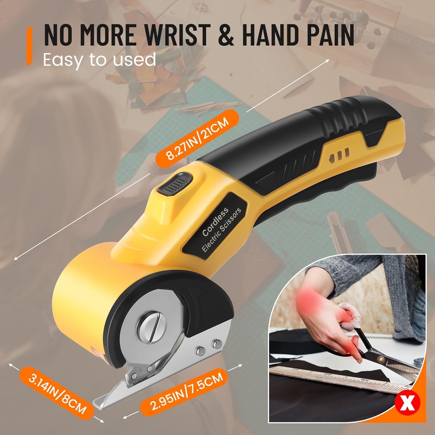 Cordless Electric Scissors, 4V Cardboard Cutter,Box Cutter Fabric Scissor Cutter