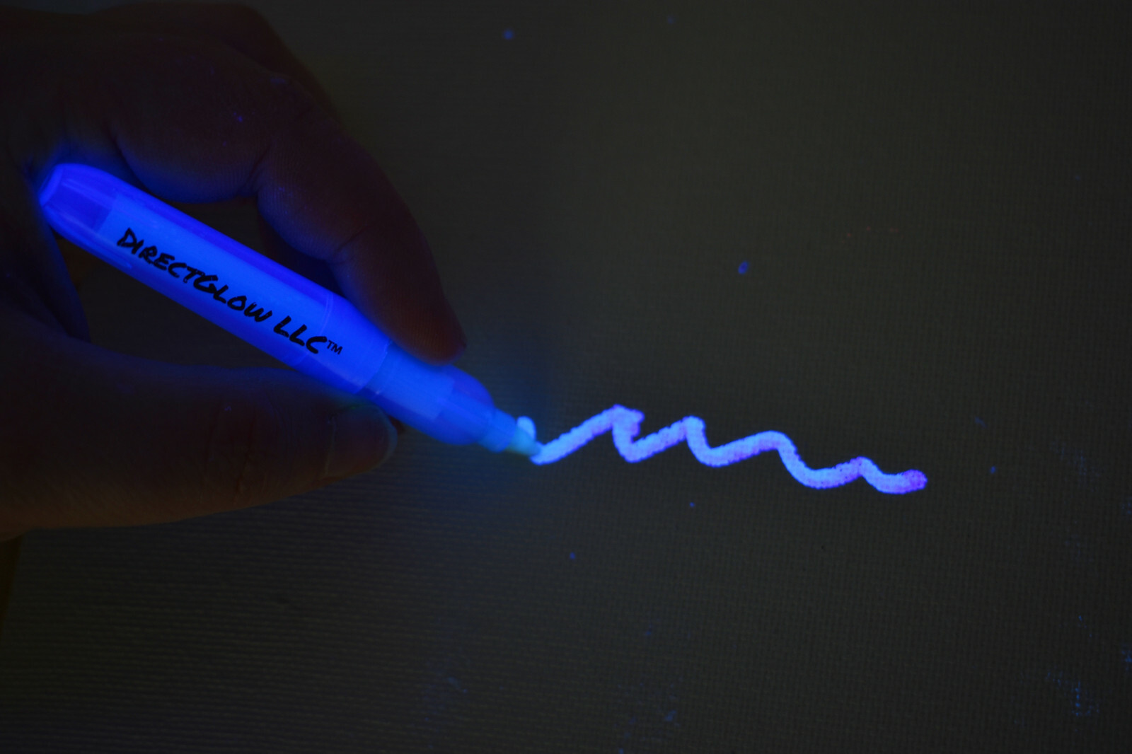 DirectGlow 3ct Invisible Blacklight Ink Marker Pen Blue Red Yellow with UV Light