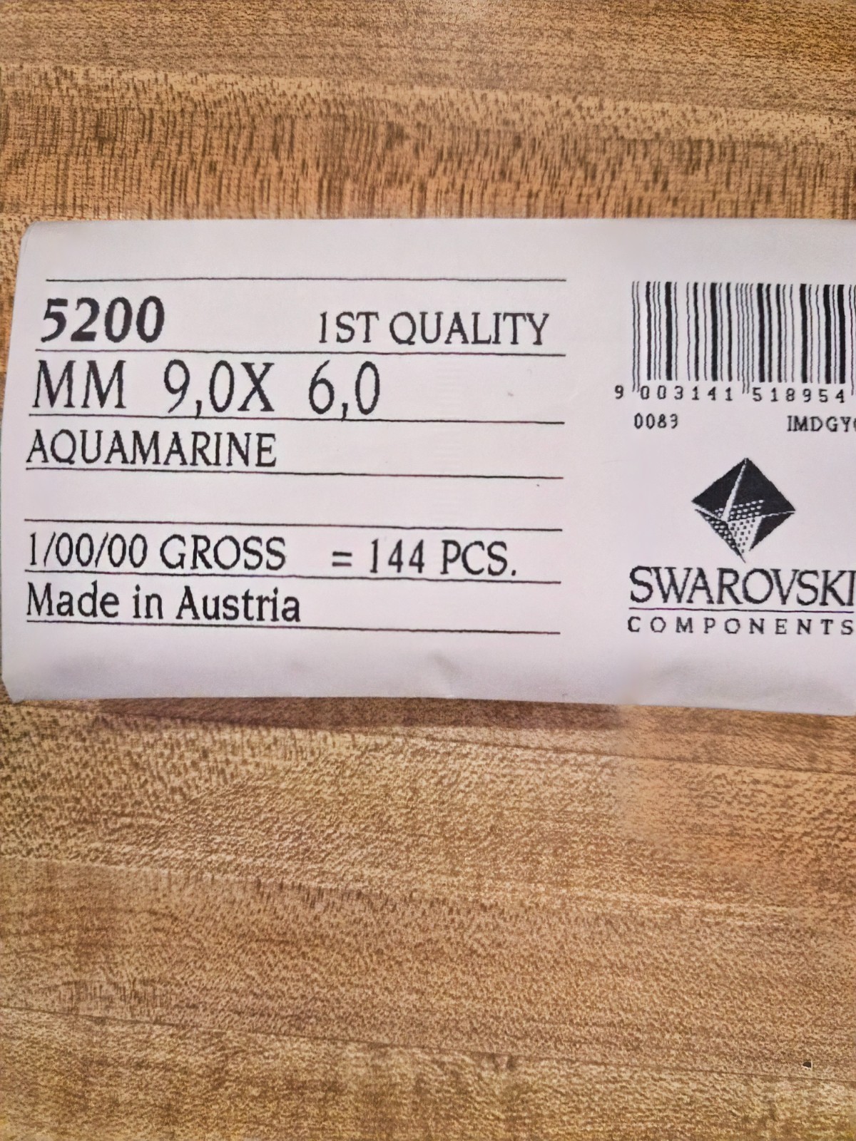Swarovski 5200 Barrel Beads 9x6mm 144 pieces Factory Pack