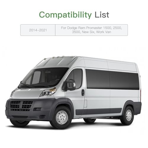 Exterior Mirror Replacement Glass Passenger Right Side Fit For Ram Promaster