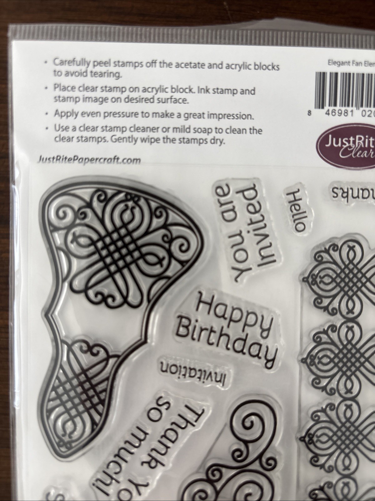 justrite stamp Clear Elegant Fan Elements