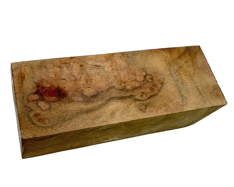 Camphor burl wood turning blank 1-15/16″ x 1-15/16” x 5-3/8″ (w95) dried