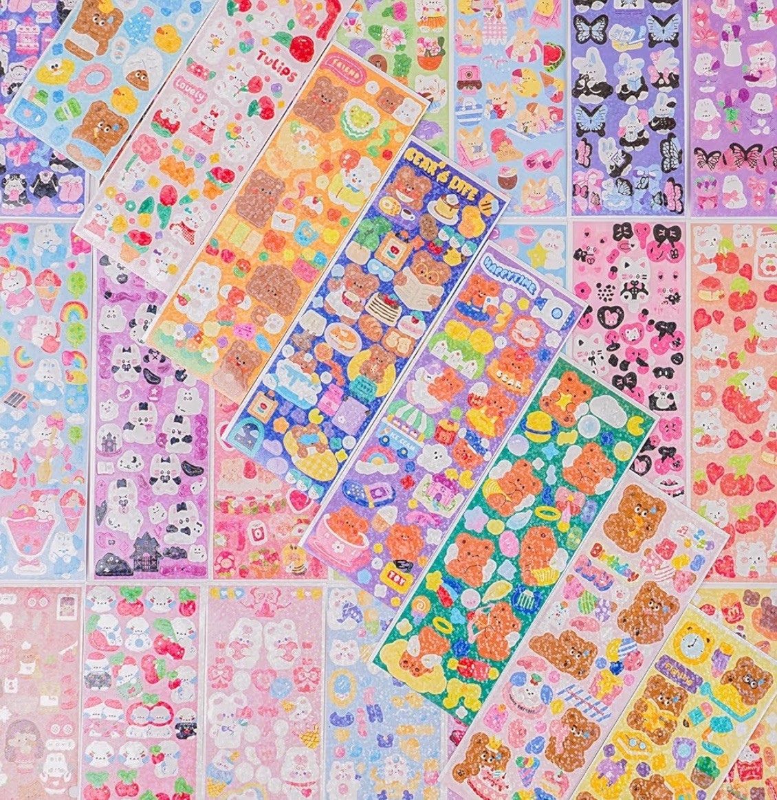 10sheets Mixed Korean Cute Deco Photo Cards Scrapbook Stickers