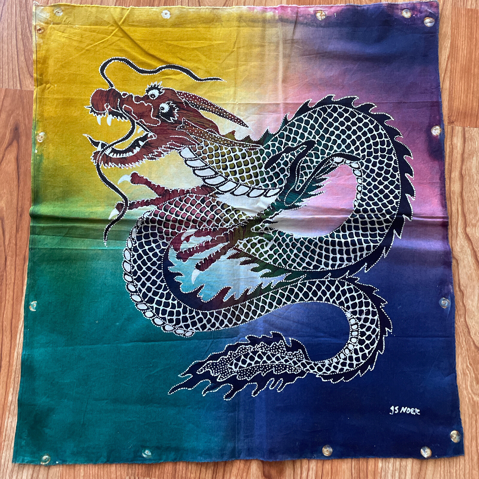 Dragon multicolor Rainbow indonesian Batik Panel