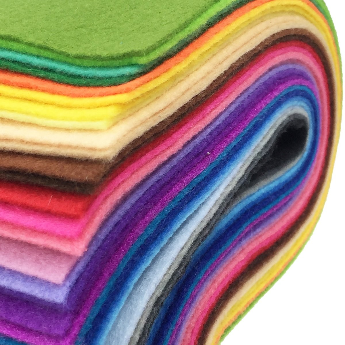 28pcs 12 x 8 inches (30cmx20cm) 1.4mm Thick Soft Felt Fabric Sheet Assorted C…