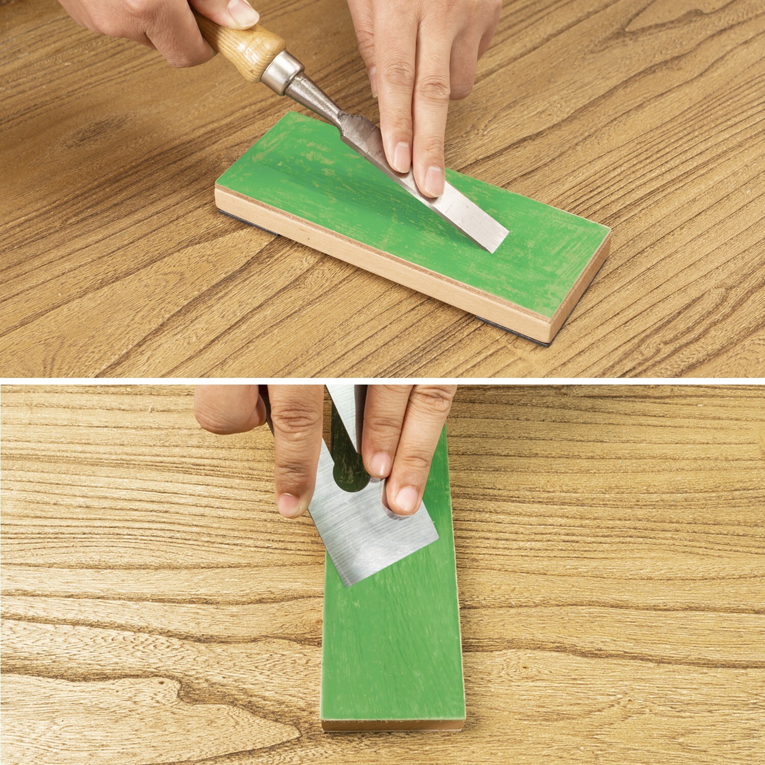 SHARPAL 8″x3″ Honing Leather Strop with 2 Oz. Polishing Compound & Angle Guide