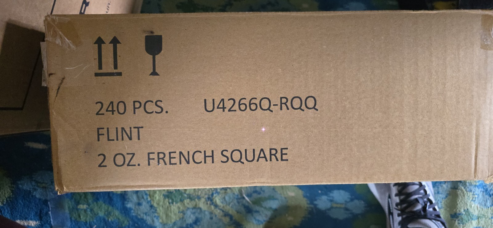2 oz Clear Glass French Square Bottles *20 PACK* No Lids WASHED – 20 Bottles