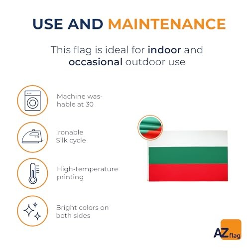 – Flag – 3×5 Ft – 100D Polyestern Banner with Two Metal 3×5 ft Bulgaria