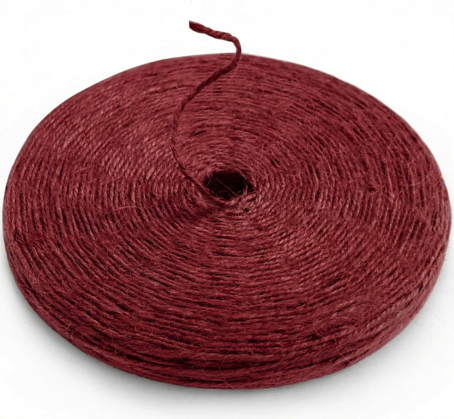 Versatile 328 Ft Dark Red Jute Craft Twine – Eco-Friendly and Biodegradable