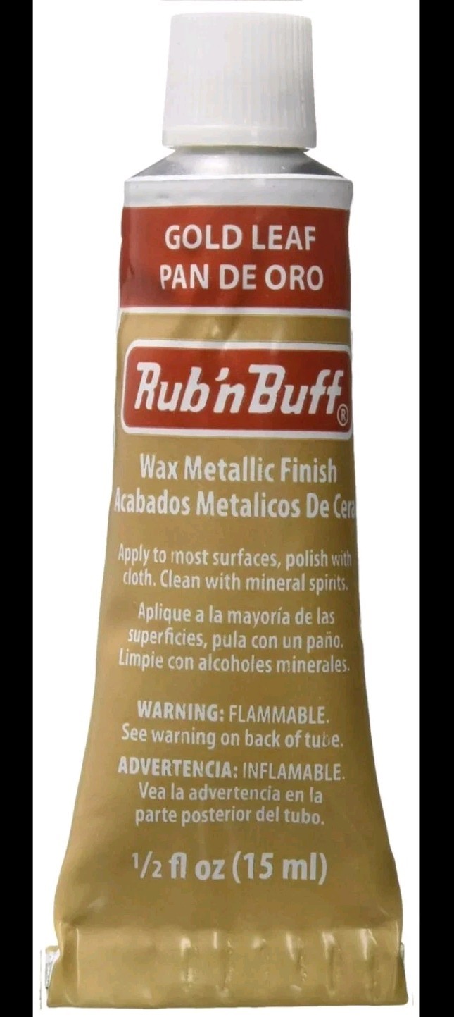 Amaco Rub ‘N Buff Wax Metallic Finish, Gold Leaf, 0.5-Fluid Ounce