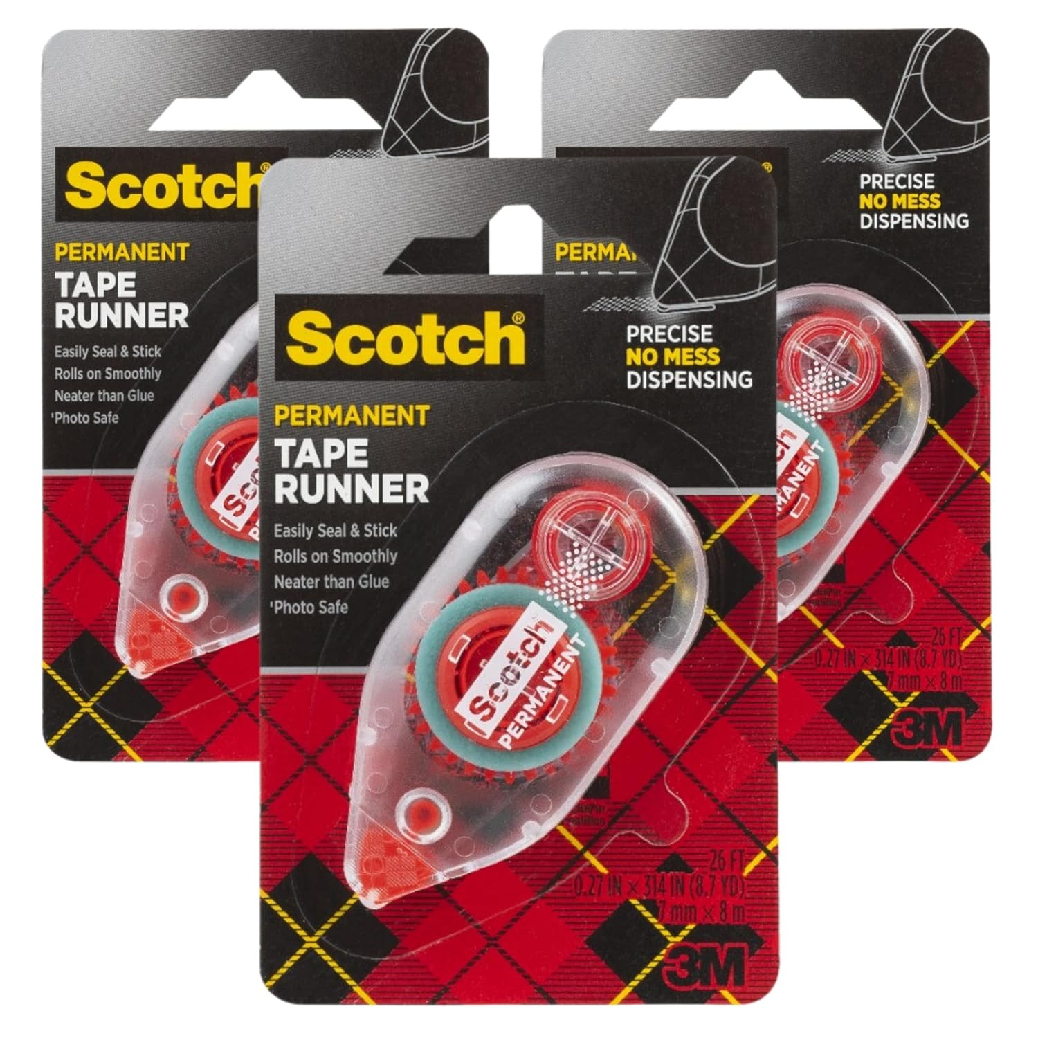 Scotch 6061 Scotch Double Sided Adhesive Roller Tape Runner, Permanent