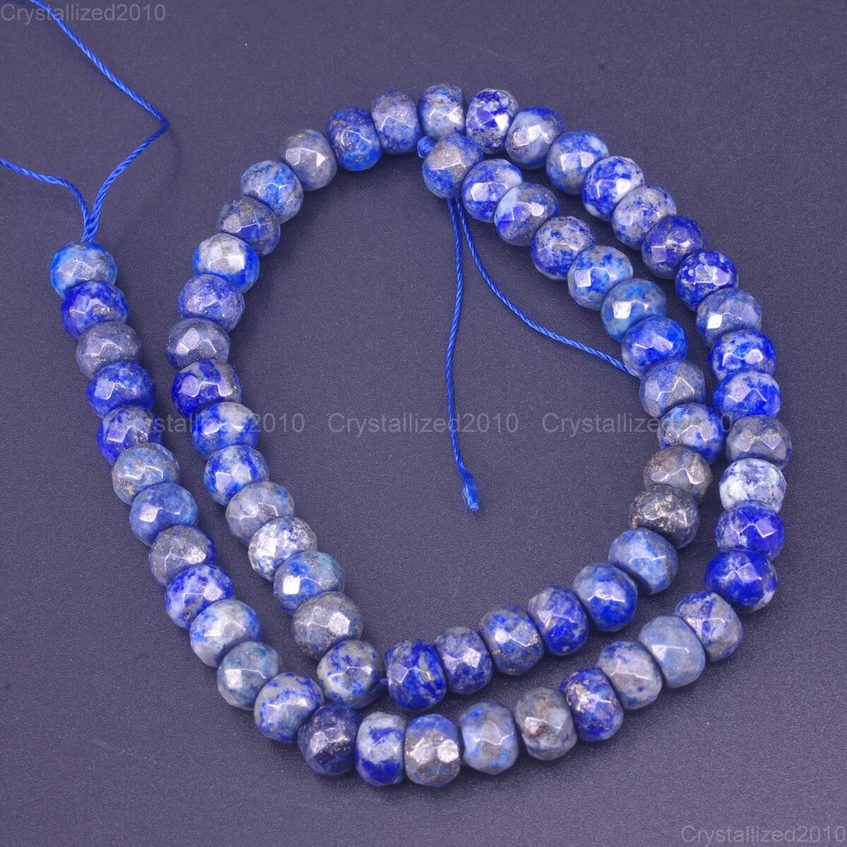 Faceted Natural Gemstones Rondelle Spacer Loose Beads 4mm x 6mm 5mm x 8mm 15.5″
