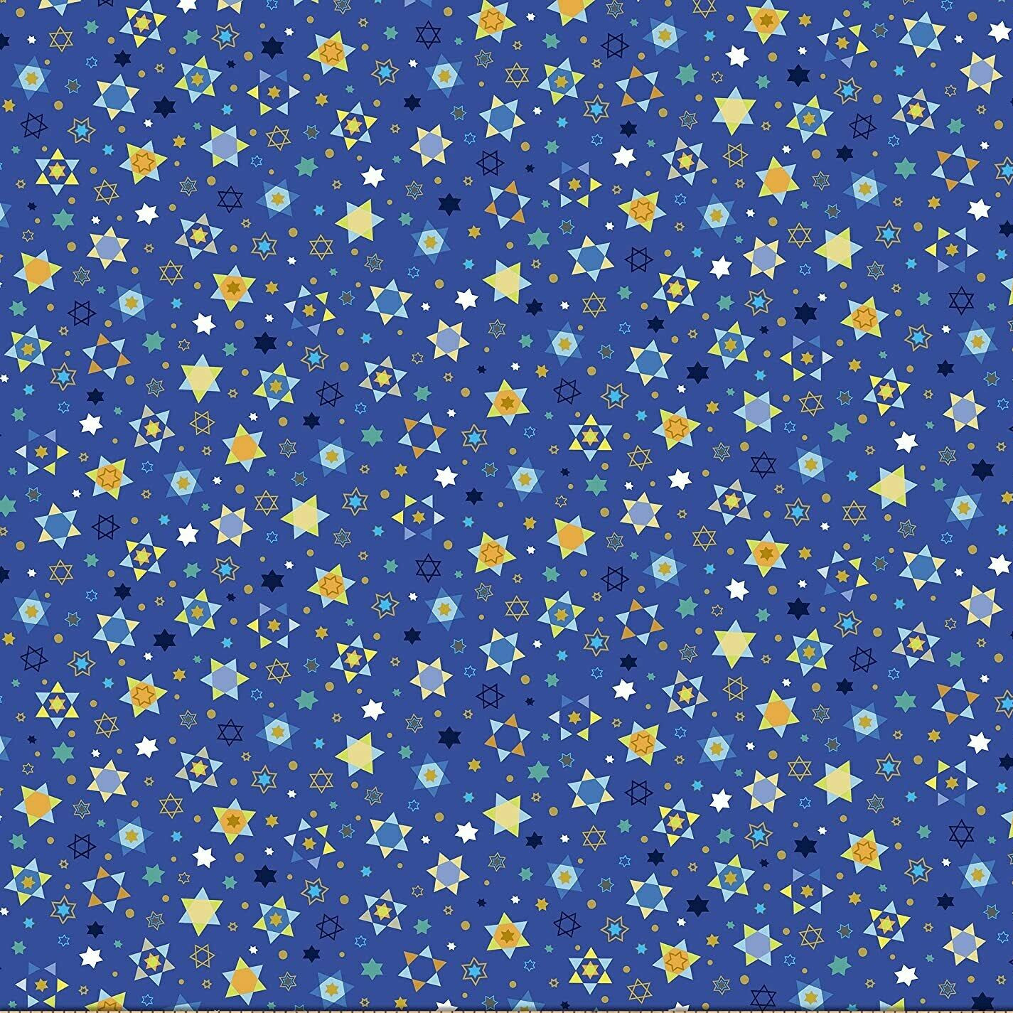 Fabric Stars on Royal Blue Cotton QUILTING TREASURES 1/4 Yd 28359 B