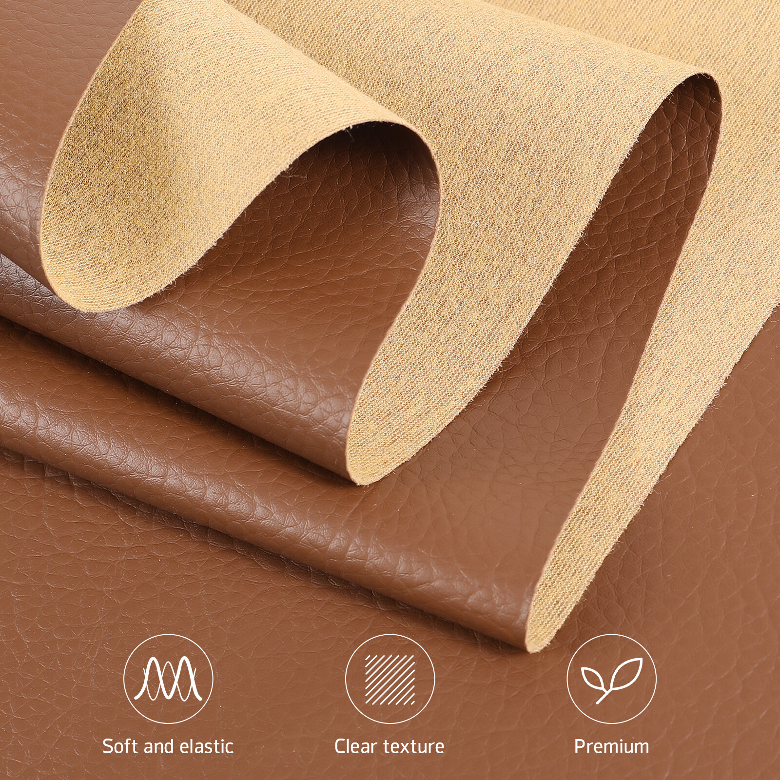 Marine Vinyl Fabric By the Yard Continuous Faux Leather Auto Upholstery 54″ Wide