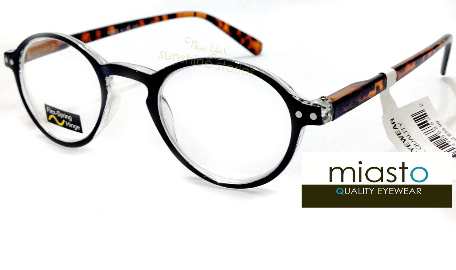 NWT$39.99 MIASTO RETRO ROUND KEYHOLE PREPPY READER VINTAGE READING SPECS GLASSES