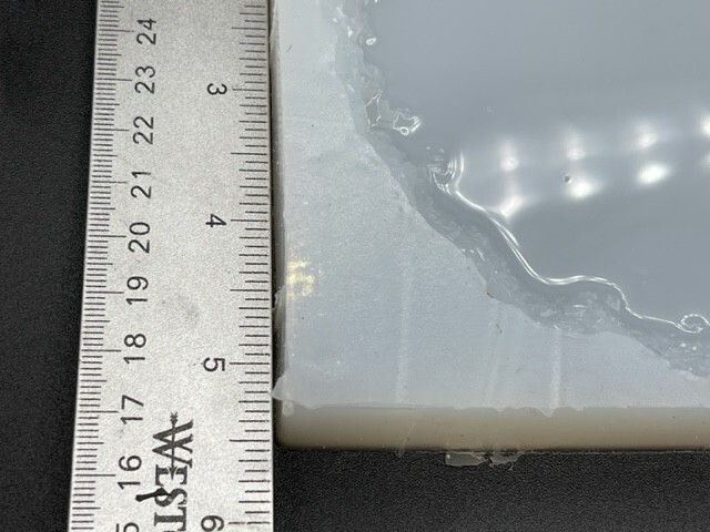 Lg 5 oz Volume Silicone Crystal Edged Tapered Coaster Mold