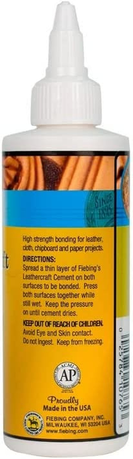Fiebings Leathercraft Cement – Leather Glue 4oz – Quick Drying High Strength