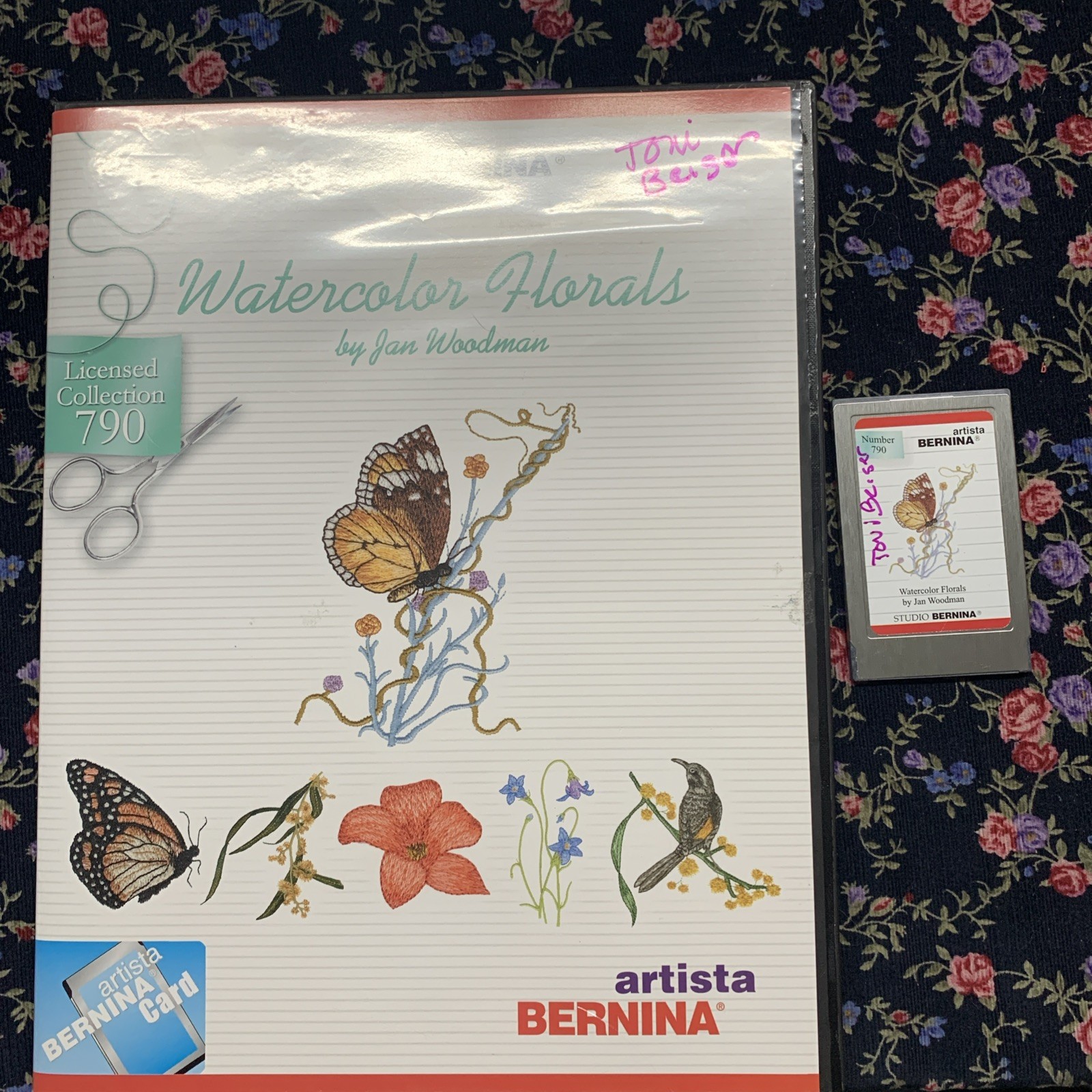 Bernina Embroidery Designs Card 790 Watercolor Florals – Artista 170 180 200 730