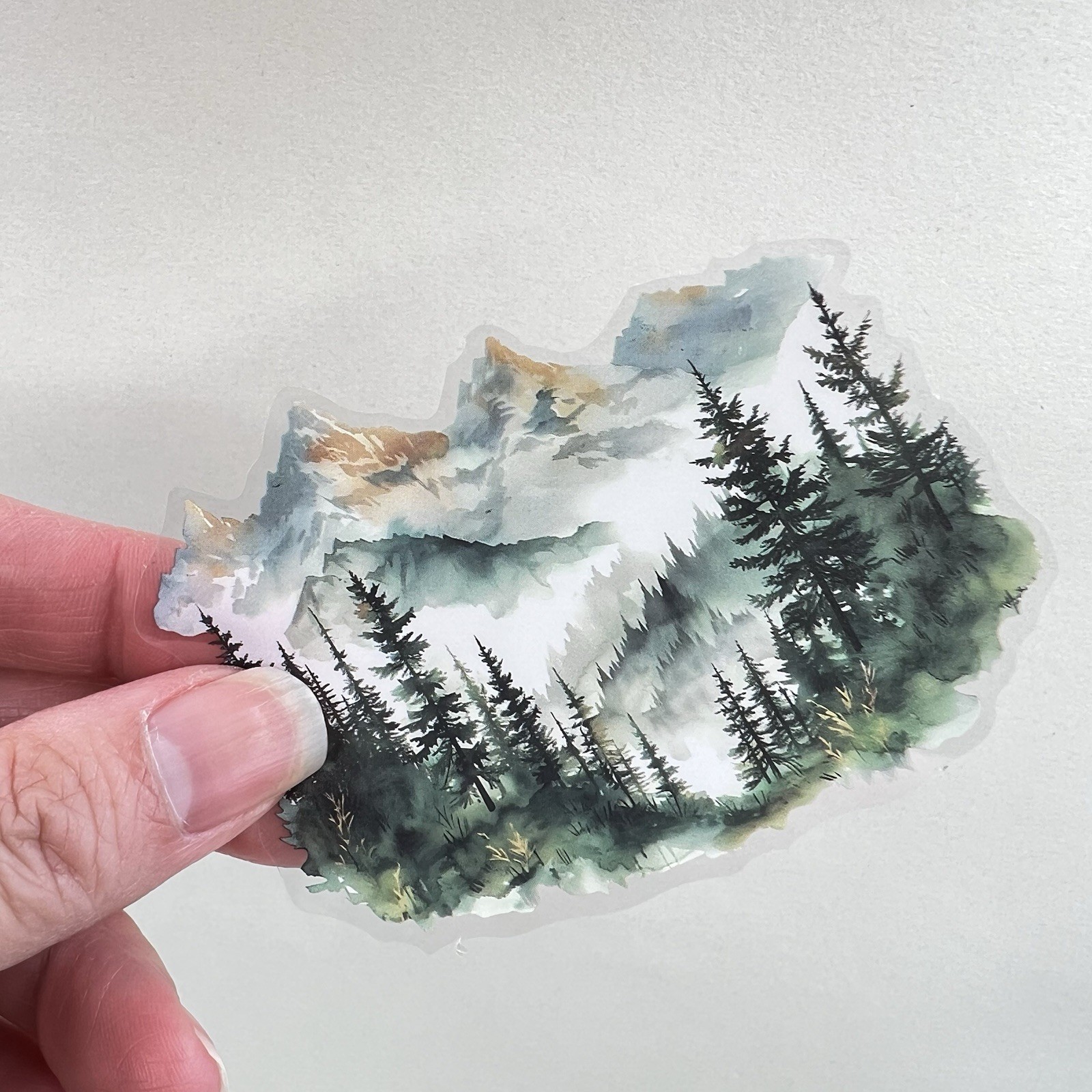 Mountain Pine Forest Stickers Scrapbooking Junk Journaling Collage