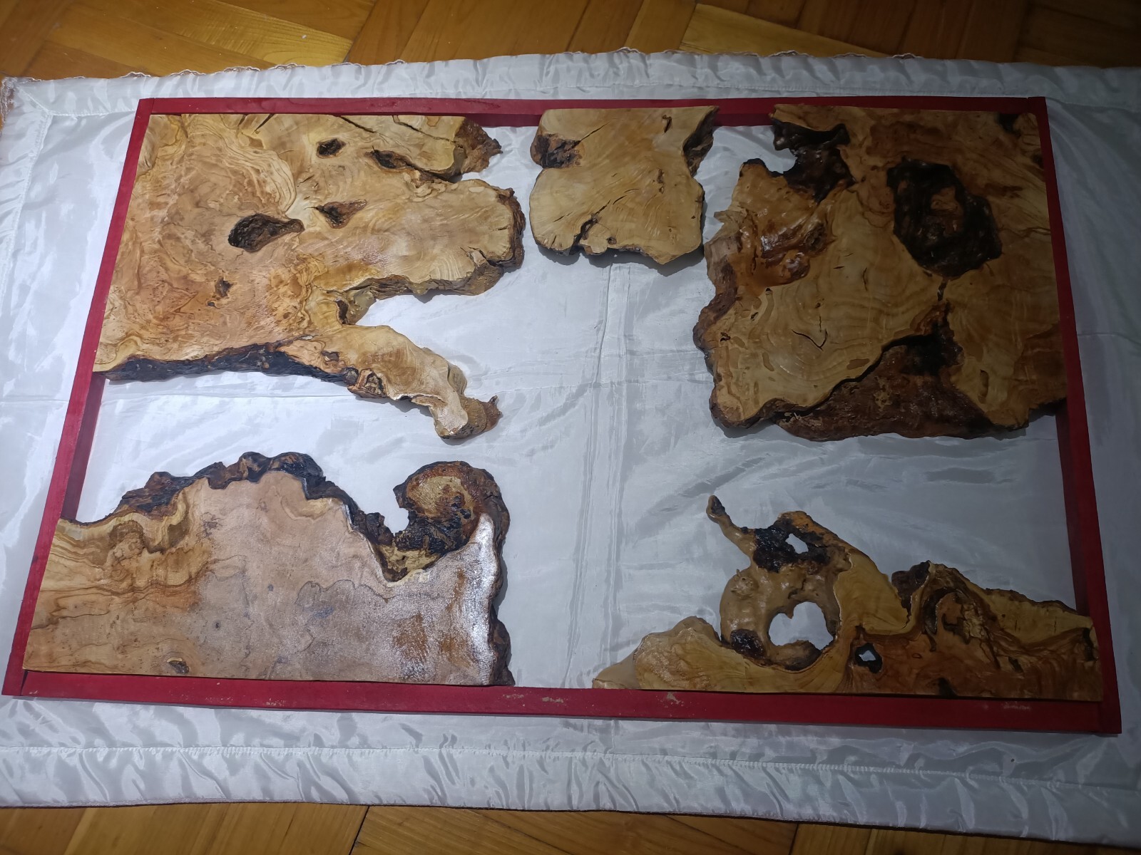 Live Edge Olive Root Slab Set for DIY River Table, Ready to be Resin Table 20×32