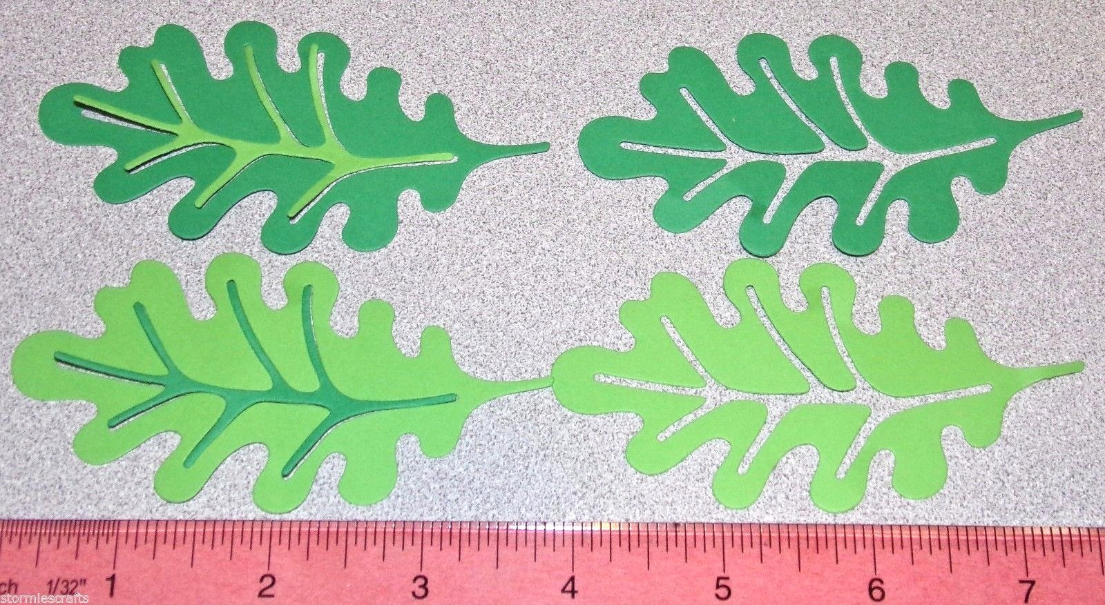 Leaf Die Cuts Maple Leaf & Oak Leaf 9 colors 2 designs 80pc Handmade Free Ship