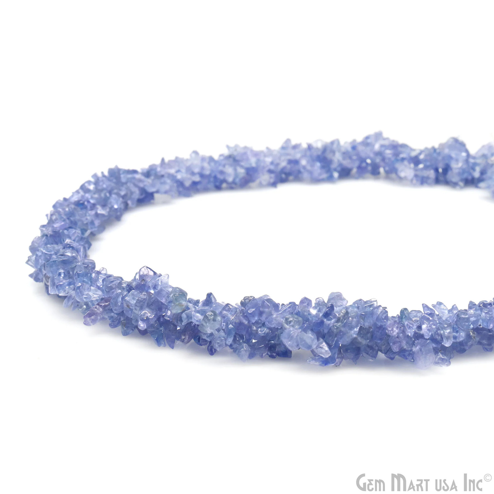 Tanzanite Gemstone Chip Beads, 100% Natural Gem Strand, Polished, 3-7mm, 34 Inch