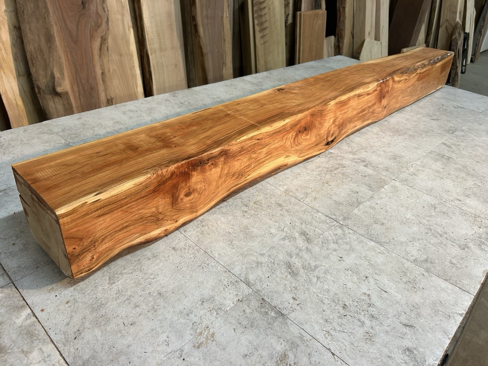Cherry Mantel Beam/Fireplace Mantel Beam/Rustic Modern Wood/Solid Hardwood Beam